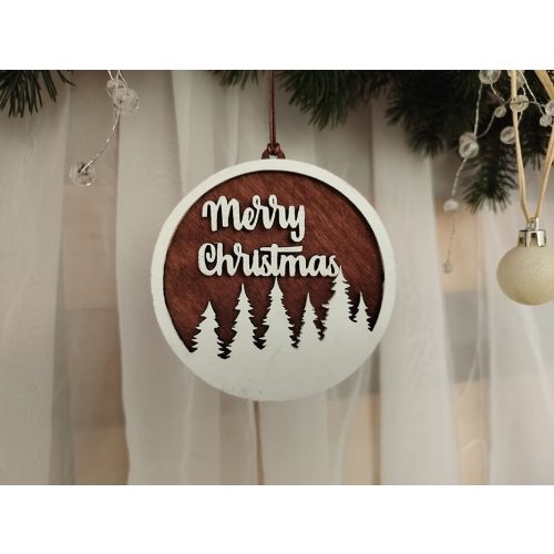 Karácsonyfadísz - Erdő - Merry Christmas